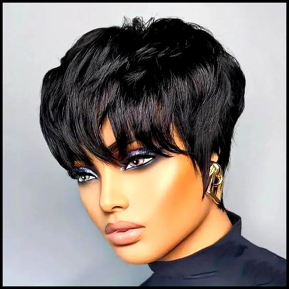 Short Layered Pixie Wig Glueless Human Hair Modern Chic Everyday Wear main image 2